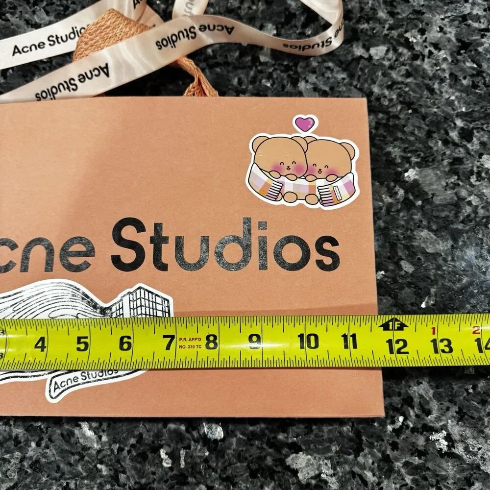 Acne Studios Pink Shopping Empty Gift Bag